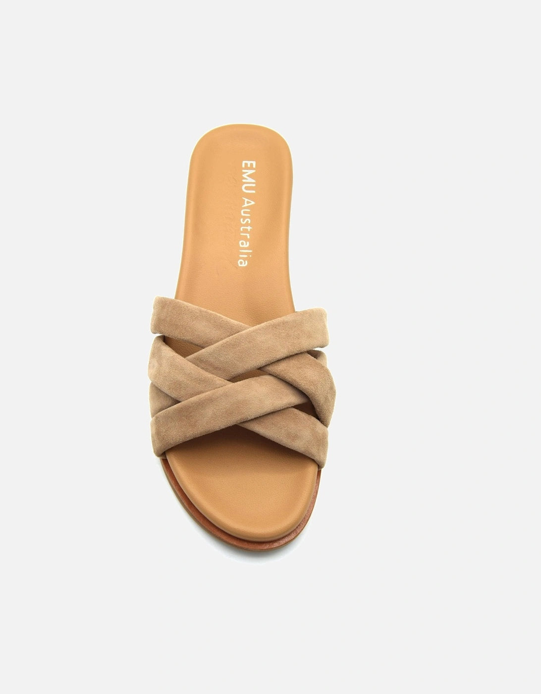 Ikara Suede Woven Slider Camel