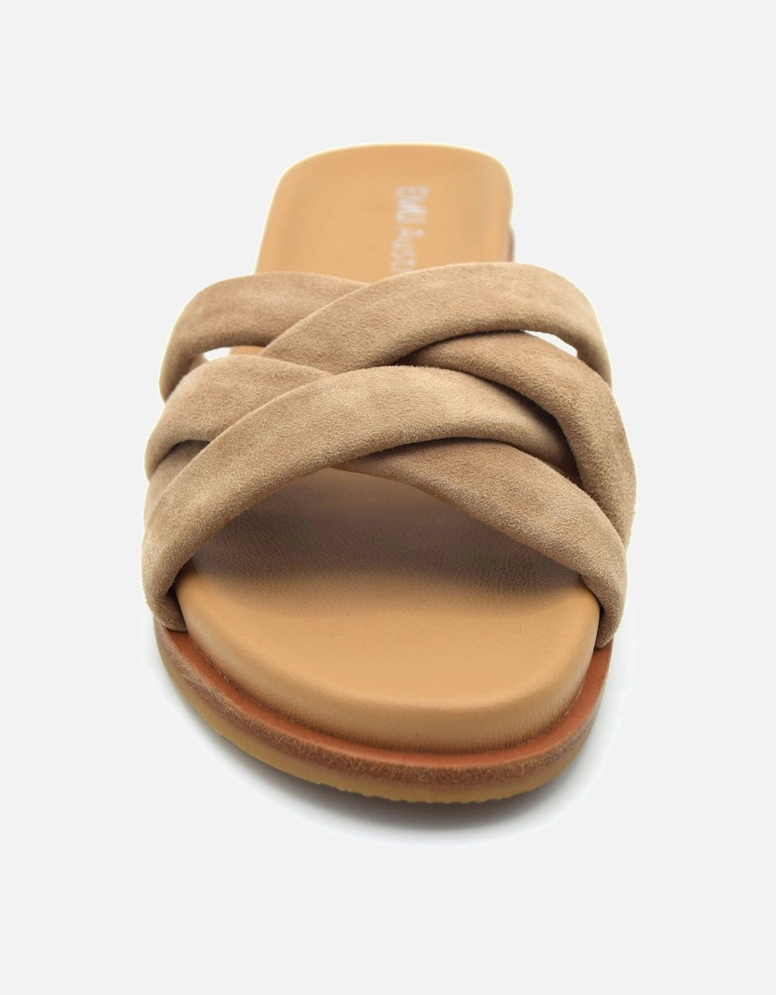 Ikara Suede Woven Slider Camel