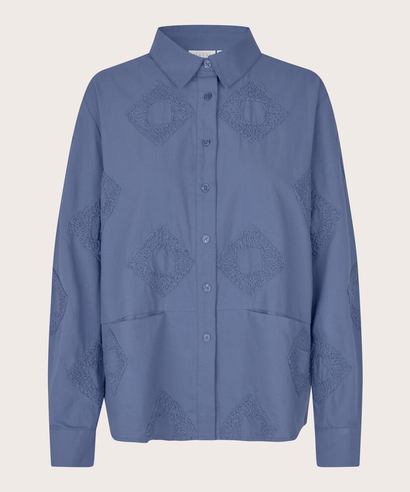 MaInanne  Light Embroidery Shirt Bijou Blue