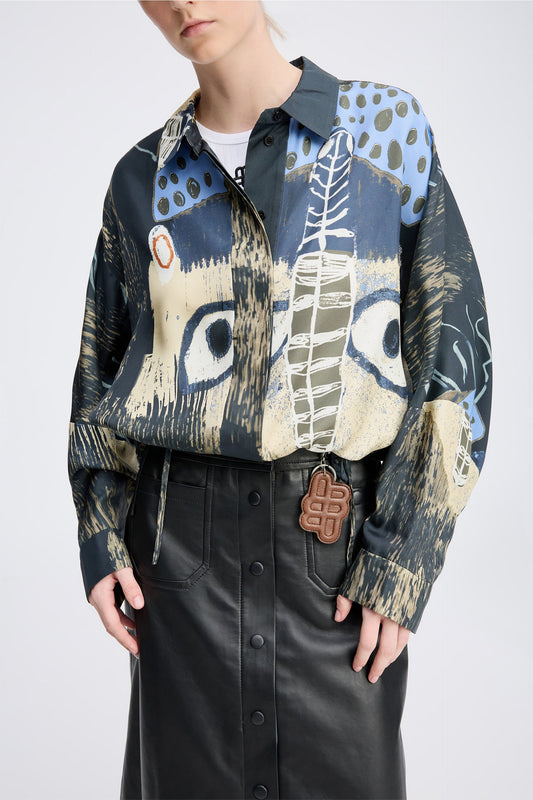 Loasta Printed Blouse Black
