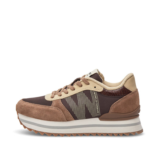 Ronja Plateau Sneaker Chocolate Multi