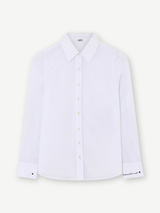 Carmen Classic Shirt with Embroidery Details White