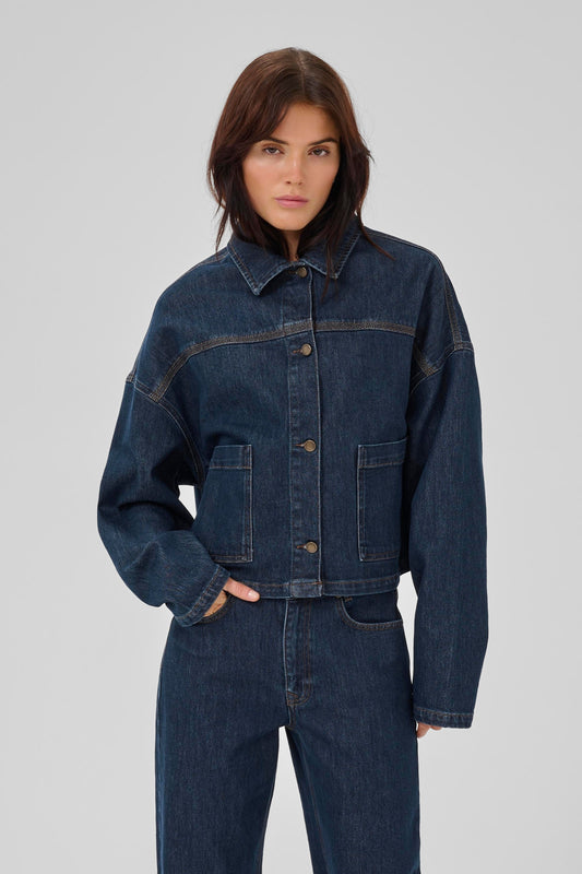 MWMalle 139 Deco Denim Jacket Dark Blue