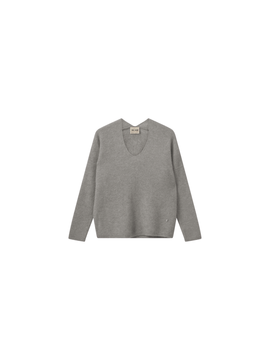 MMThora V-Neck Knit Grey Melange