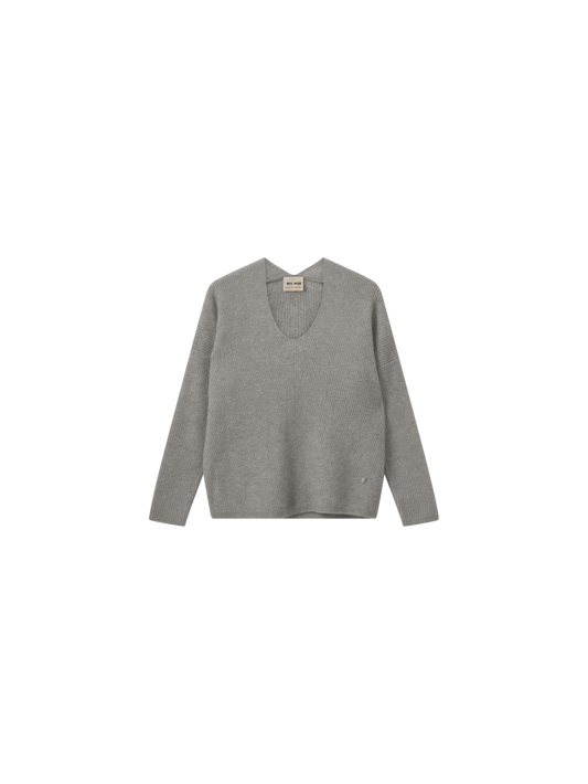 MMThora V-Neck Knit Grey Melange