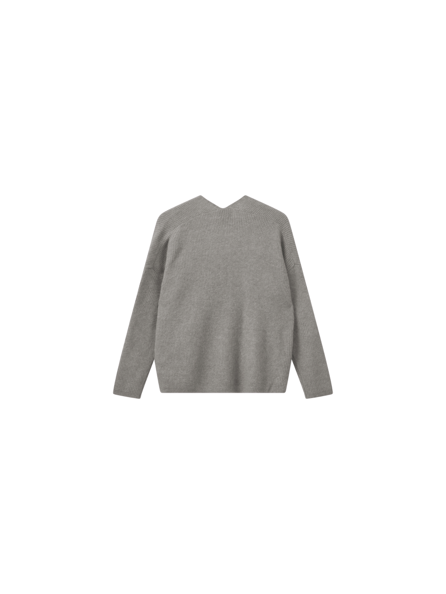 MMThora V-Neck Knit Grey Melange