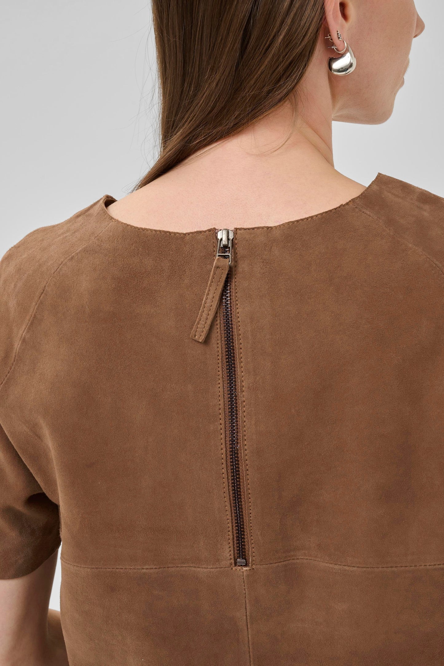 PetraMW Suede Tee Tobacco Brown