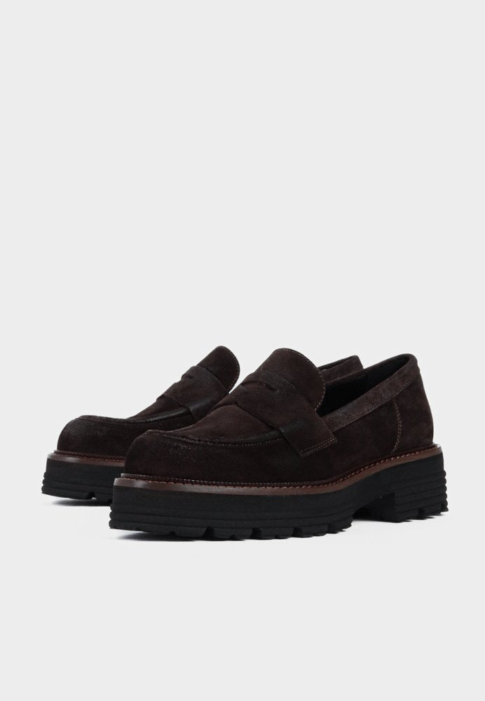 Isola Suede Chunky Loafer Mocca