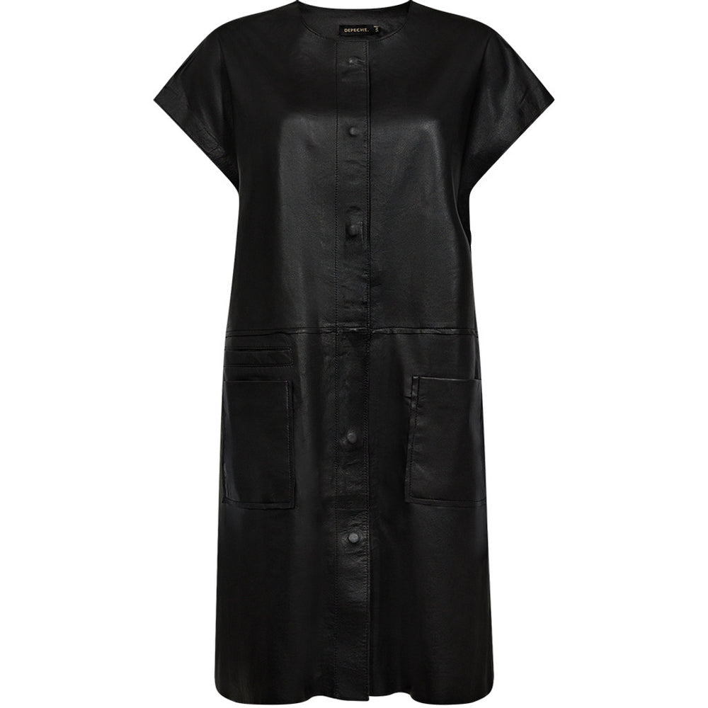 Tria DEP Leather Vest Black