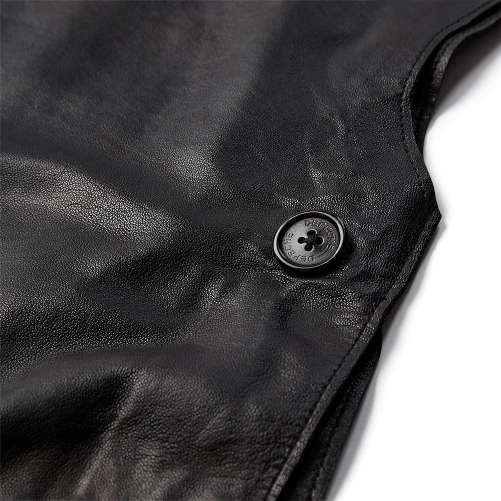 Tria DEP Leather Vest Black