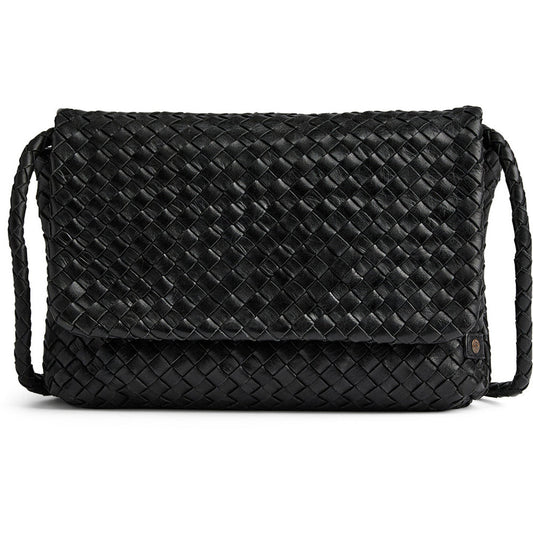 16690 - Woven Clutch/Crossover Handbag Black
