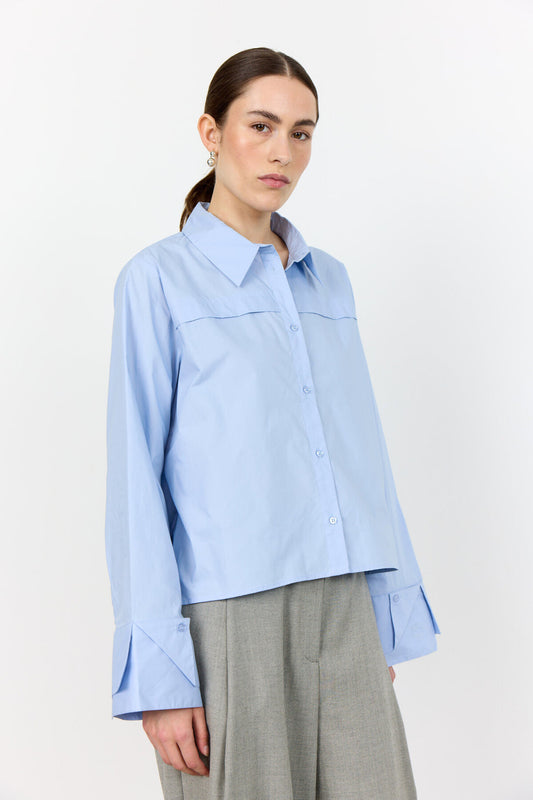 LR-Kia 4 Organic Cotton Boxy Shirt Light Blue
