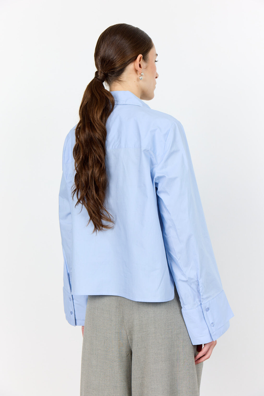 LR-Kia 4 Organic Cotton Boxy Shirt Light Blue