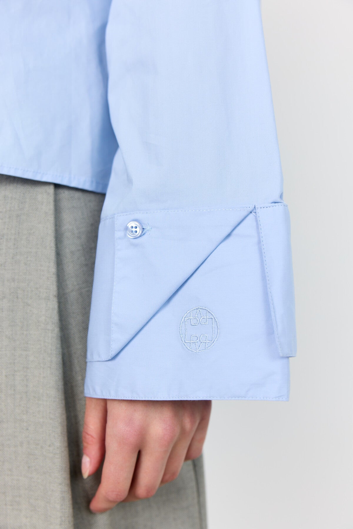 LR-Kia 4 Organic Cotton Boxy Shirt Light Blue