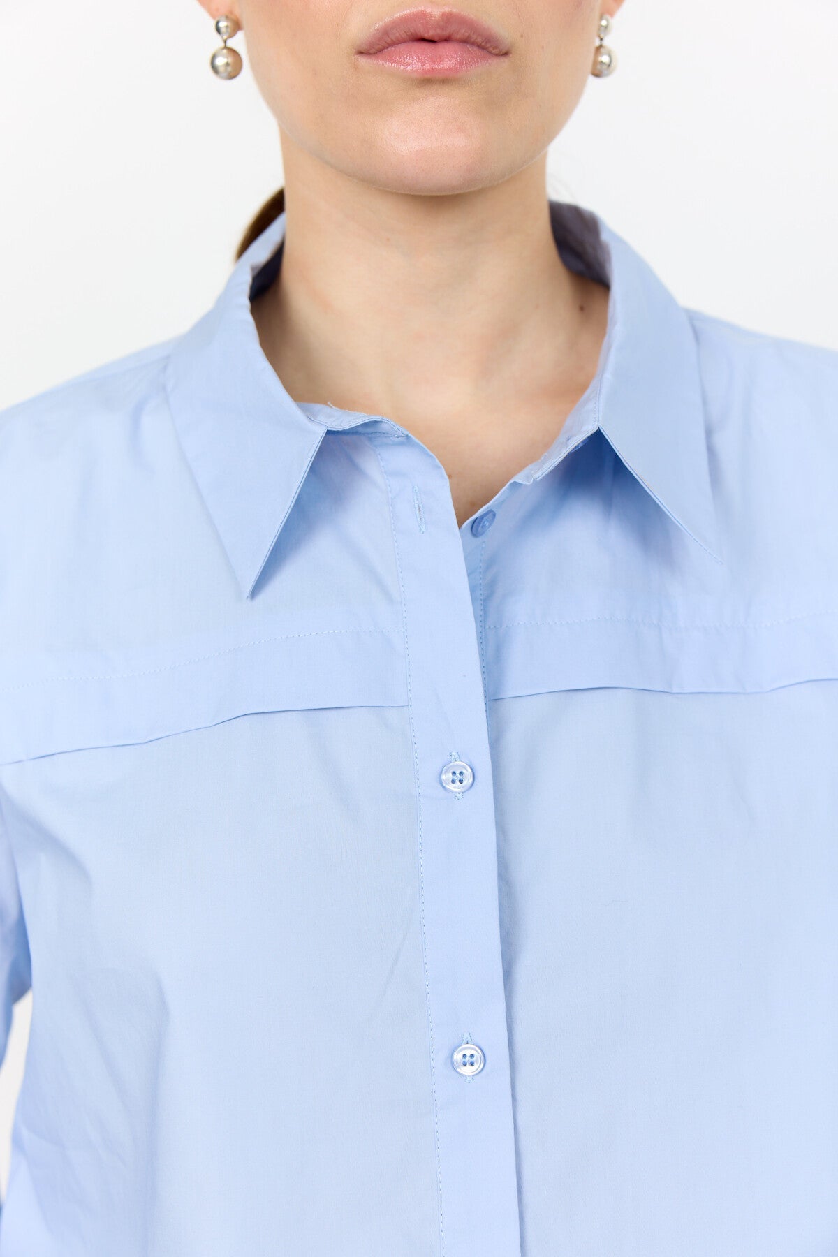 LR-Kia 4 Organic Cotton Boxy Shirt Light Blue
