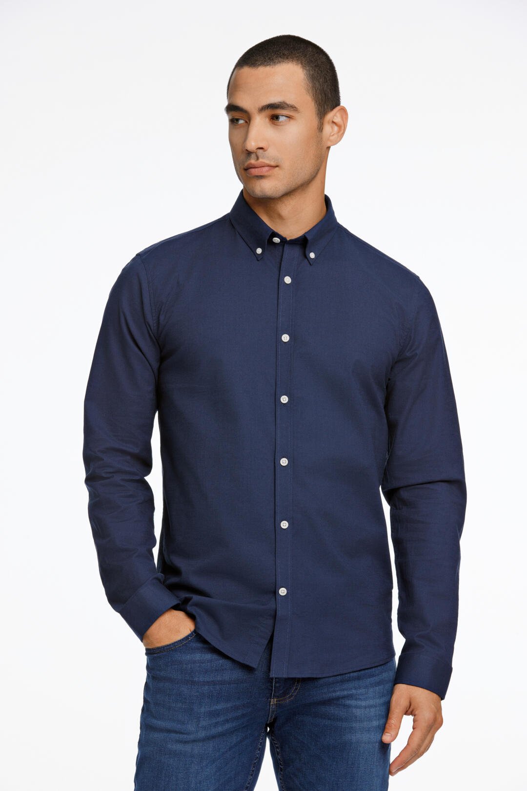 Mens - 30-203174B Oxford Shirt (Oxblood/Navy/Deep Brown Mix/Dark Brown Mix)