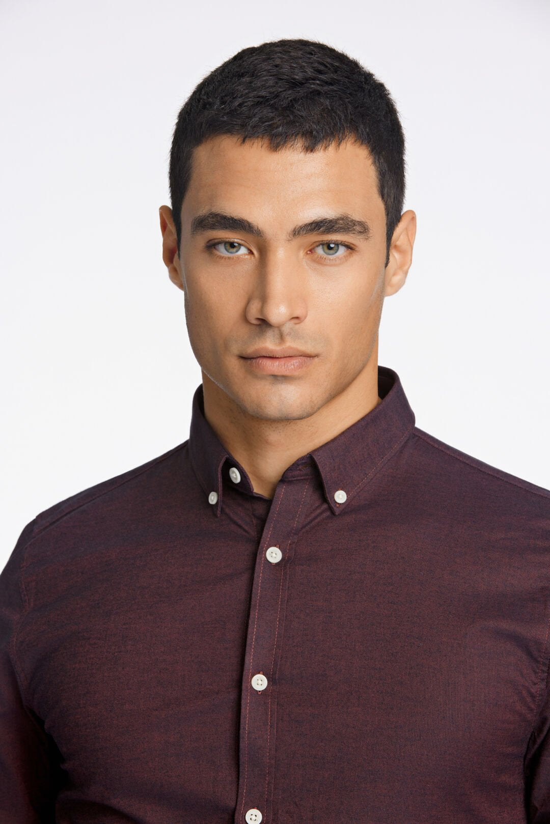 Mens - 30-203174B Oxford Shirt (Oxblood/Navy/Deep Brown Mix/Dark Brown Mix)