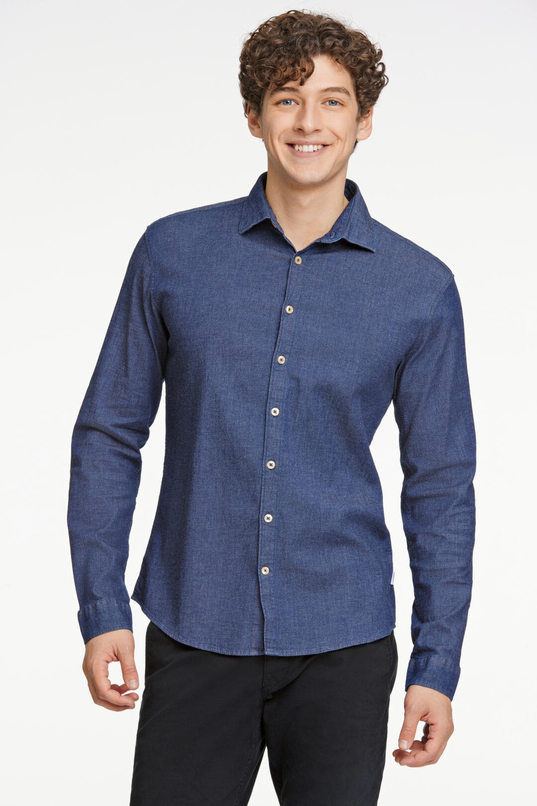 Mens - Relaxed Fit Shirt Dark Blue