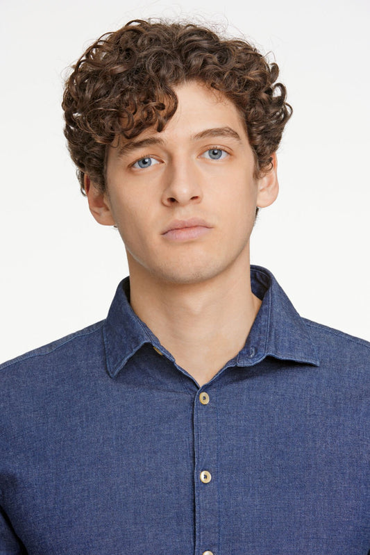 Mens - Relaxed Fit Shirt Dark Blue