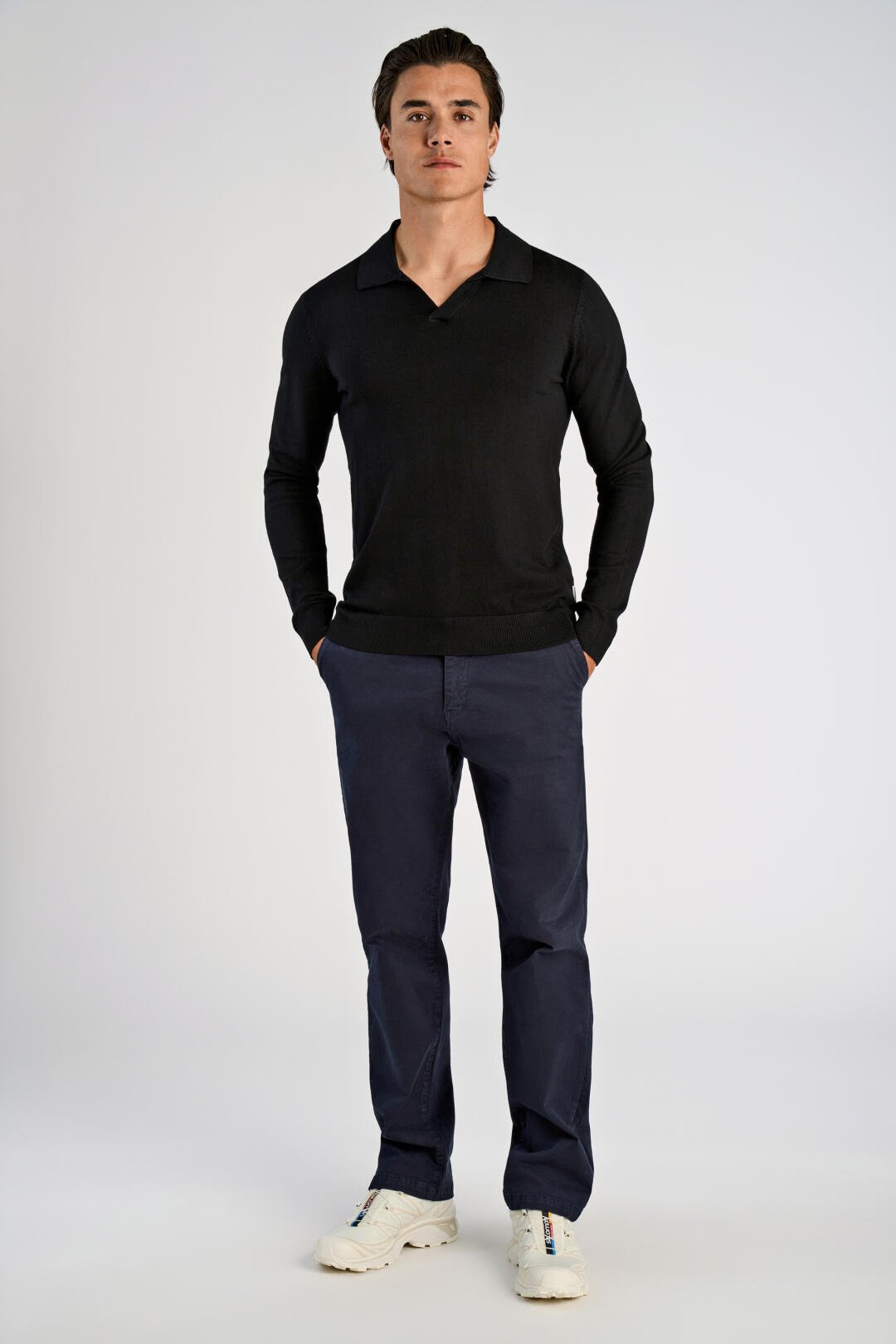 Mens - Polo Style Fine Knit Black