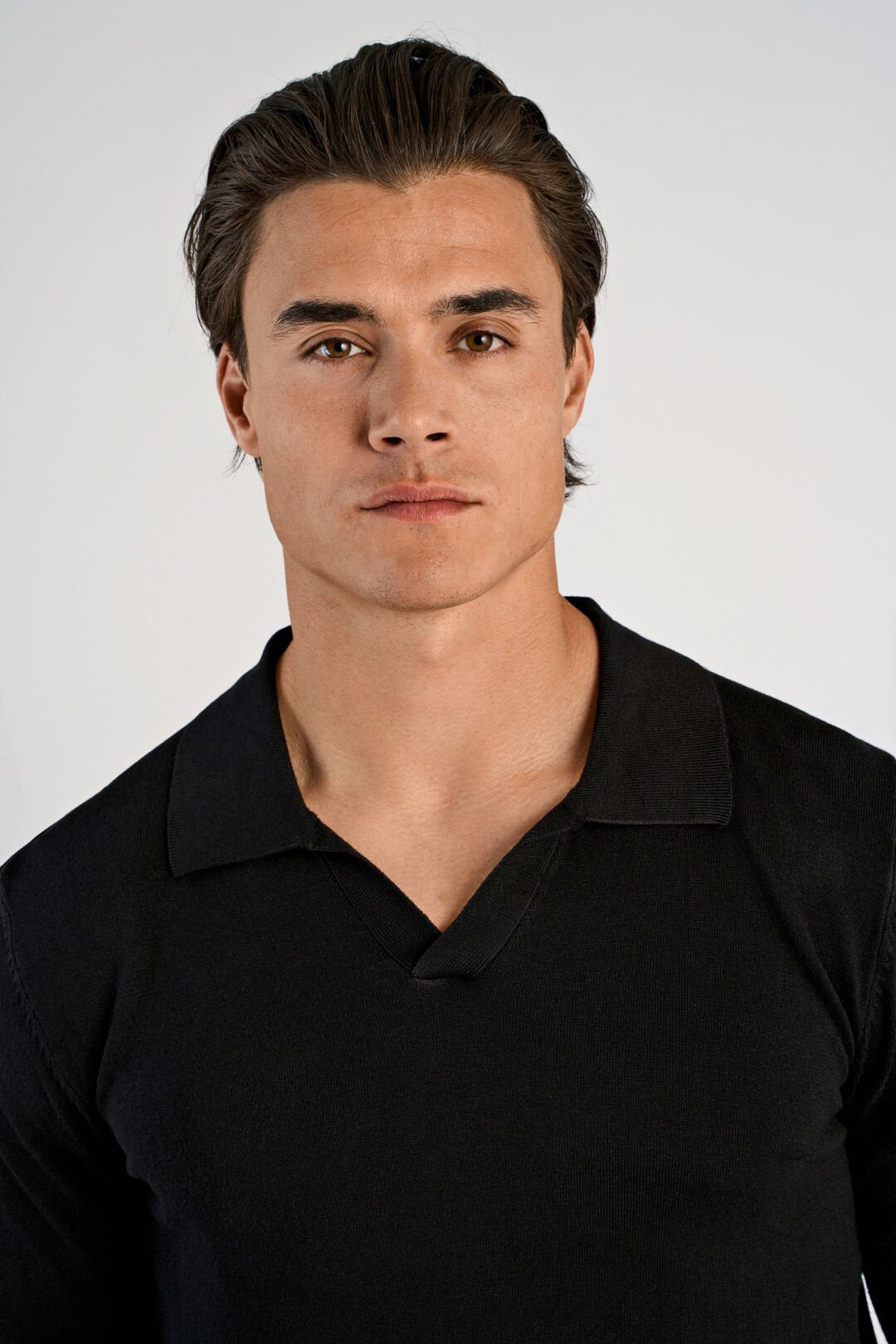 Mens - Polo Style Fine Knit Black