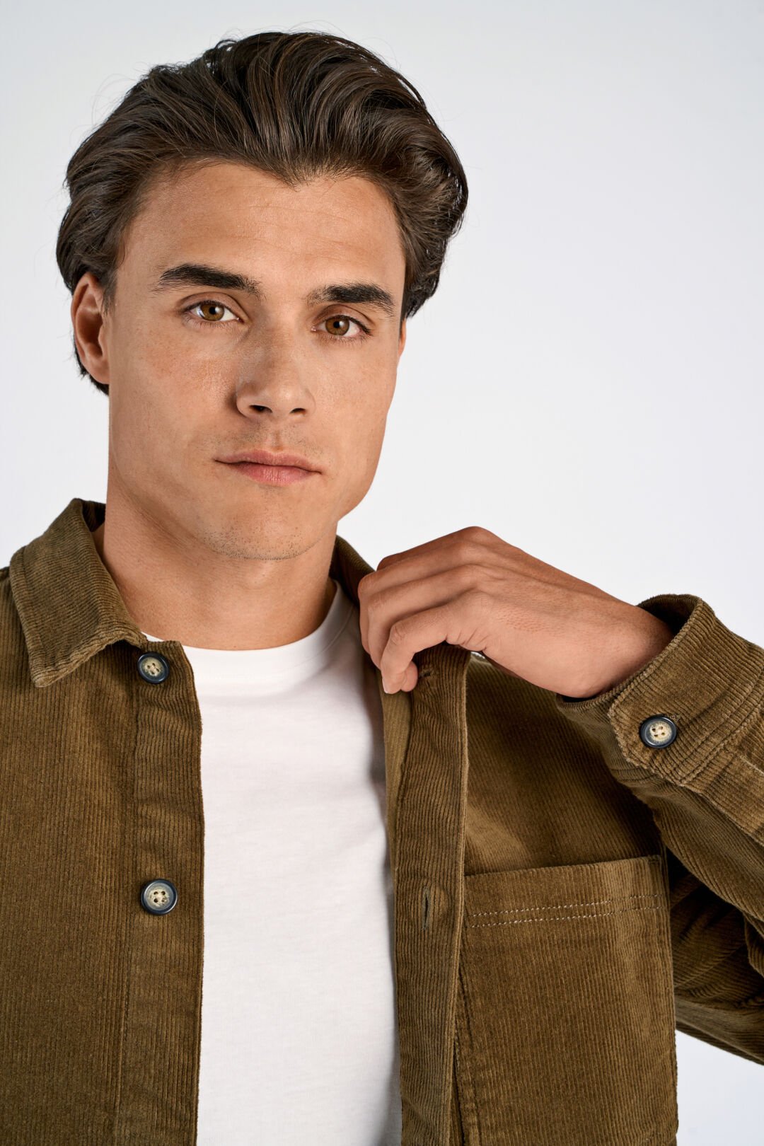 Mens - Corduroy Shirt Jacket Sand