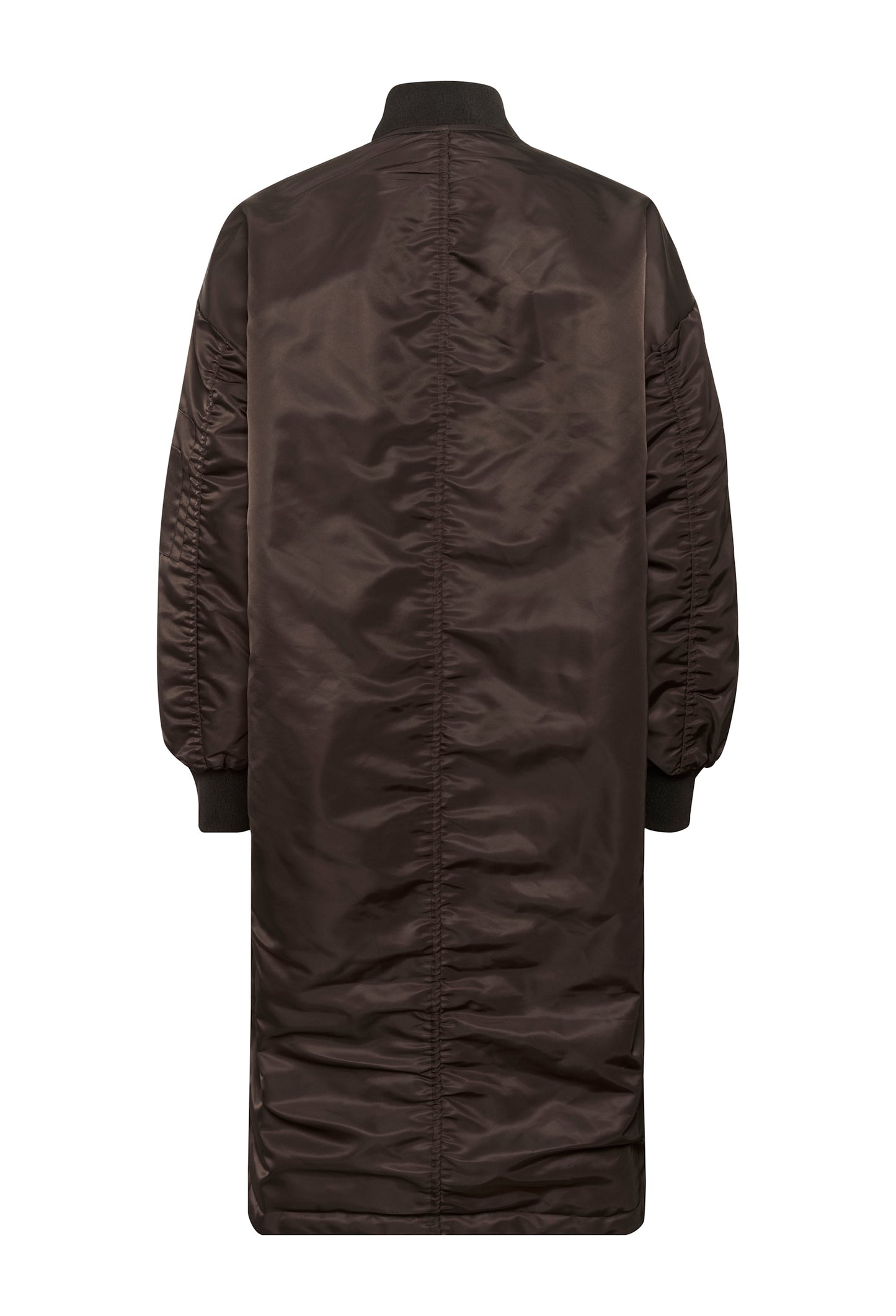 HelgaMW Reversable Long Bomber Style Coat Espresso