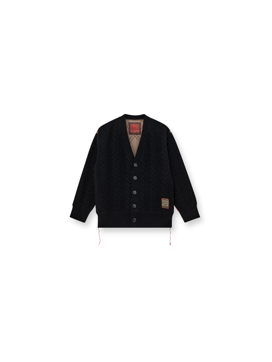 MMHRich Quilt Cardigan Black