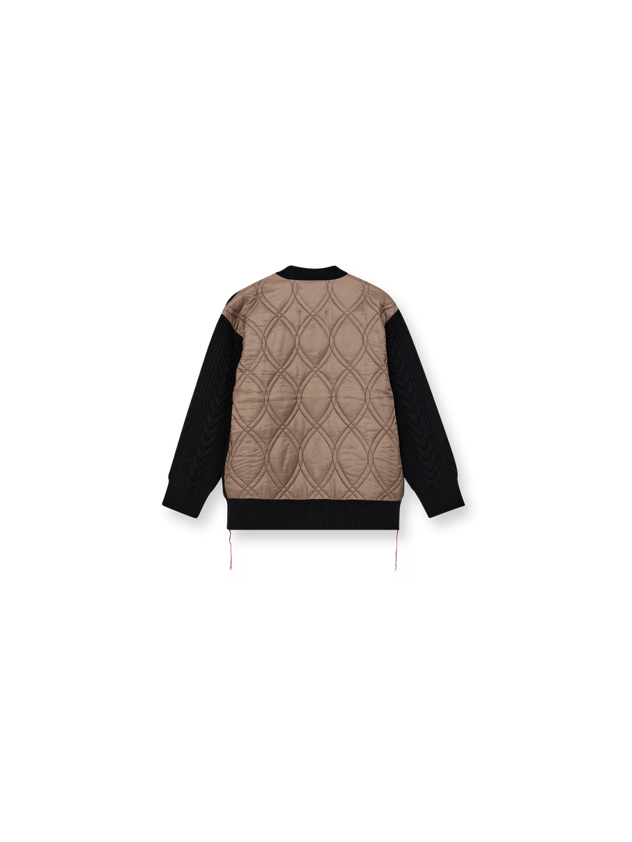 MMHRich Quilt Cardigan Black