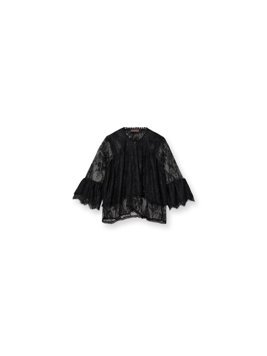 MMHNeat Lace Blouse Black