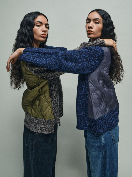 MMHGrace Quilt Knit Jumper Sky Captain