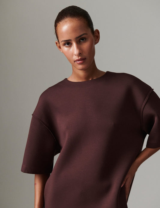Amalie Scuba top Chocolate Plum