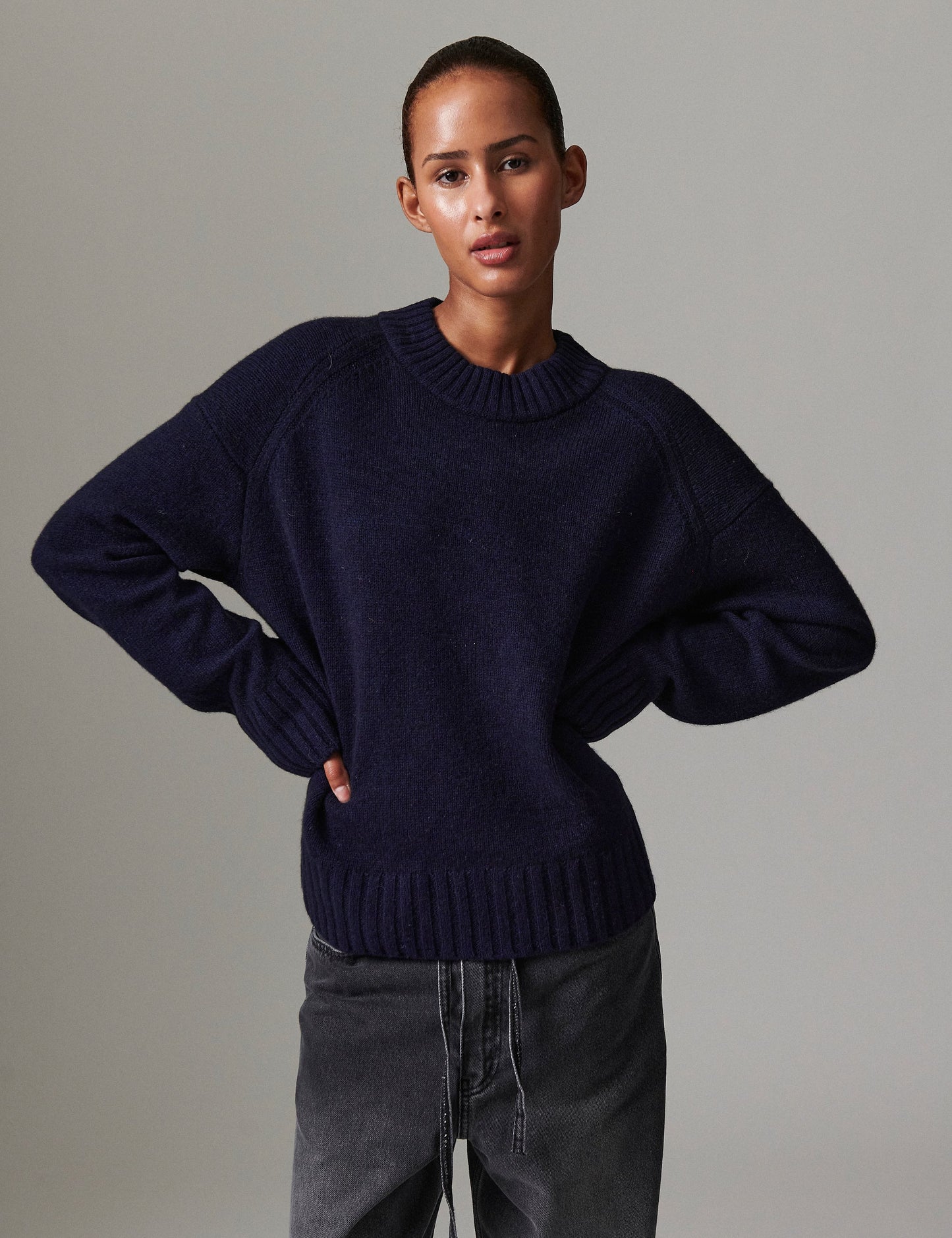 Glen Soft Lamb Jumper Dark Sapphire