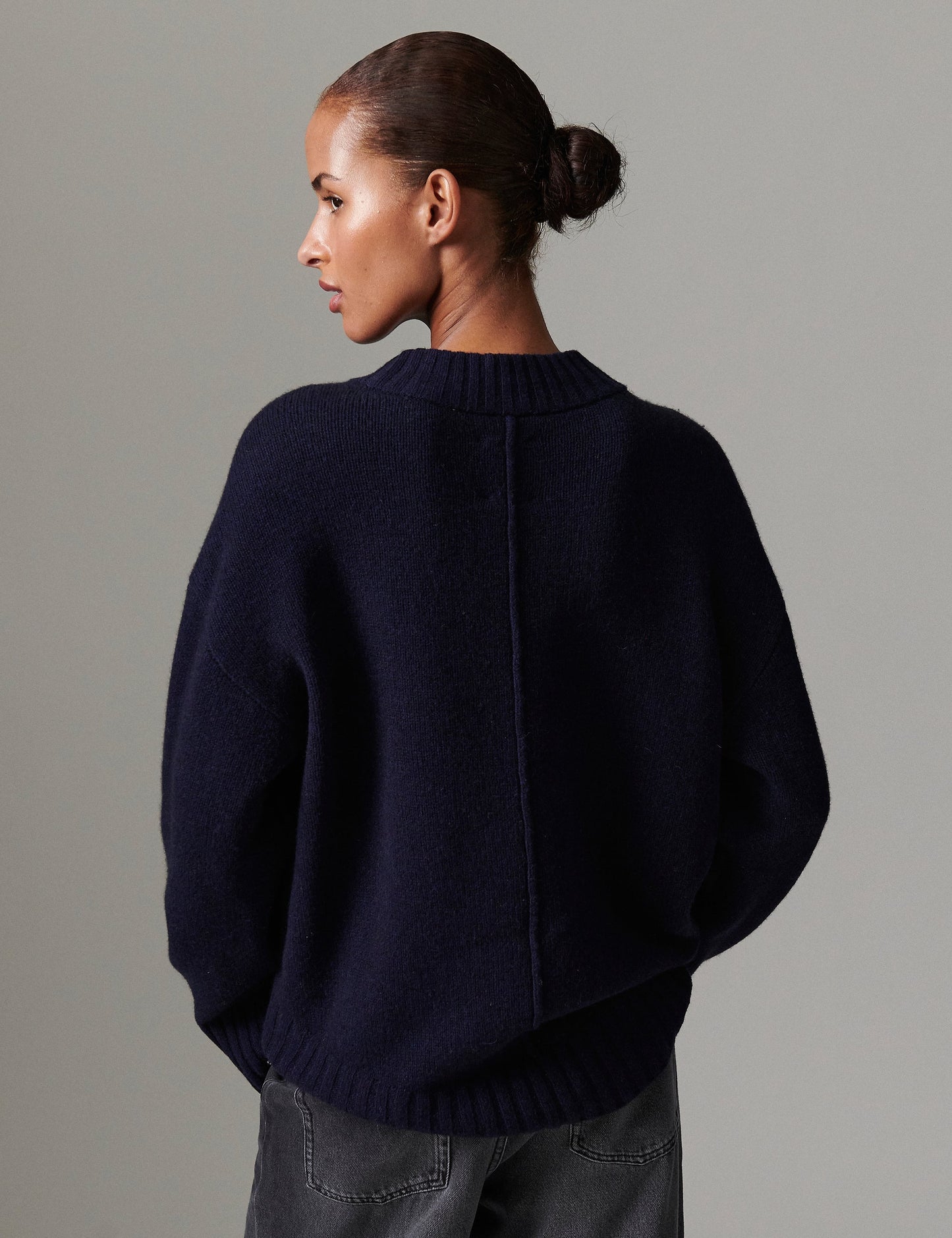 Glen Soft Lamb Jumper Dark Sapphire