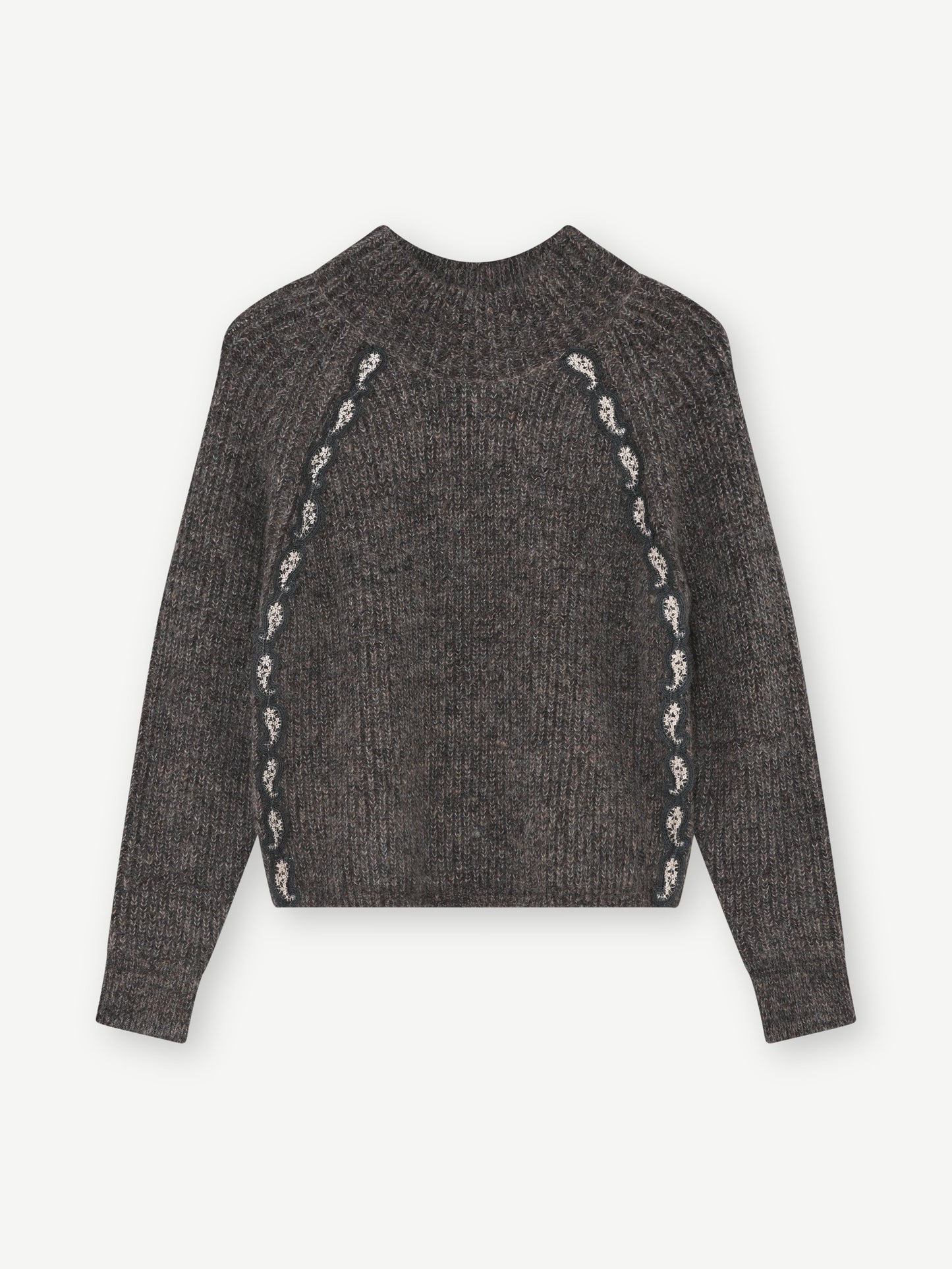 Lio Jumper with Paisley Pattern Chocolate