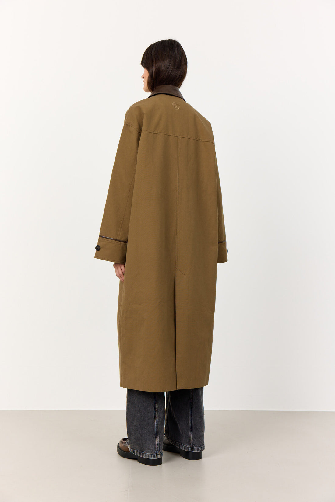 LR-Maggie 2 Long Cotton Coat Dark Green