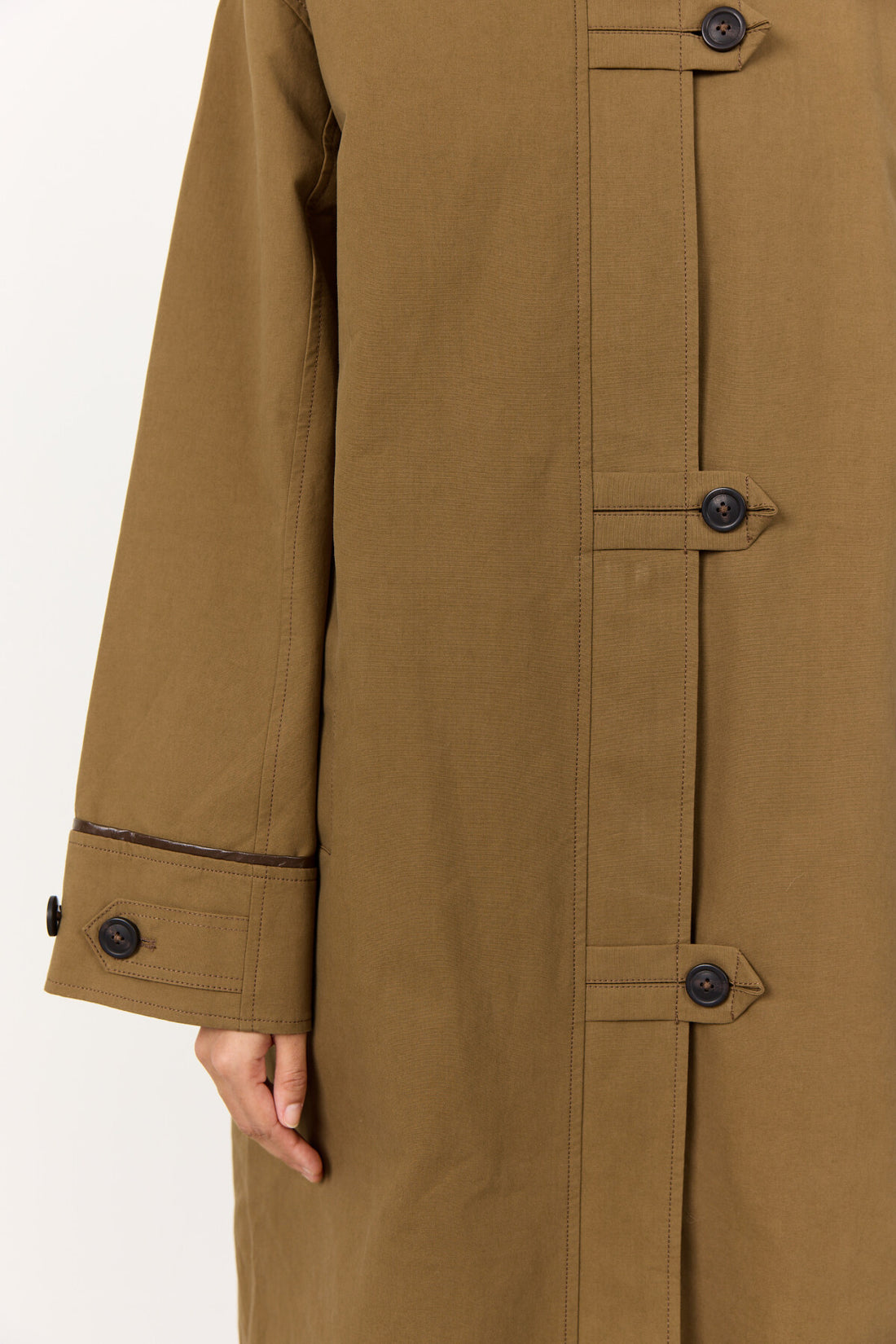 LR-Maggie 2 Long Cotton Coat Dark Green