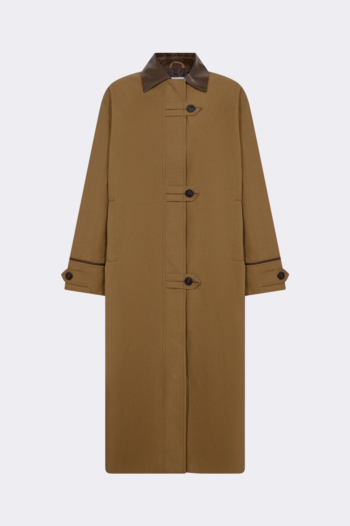 LR-Maggie 2 Long Cotton Coat Dark Green