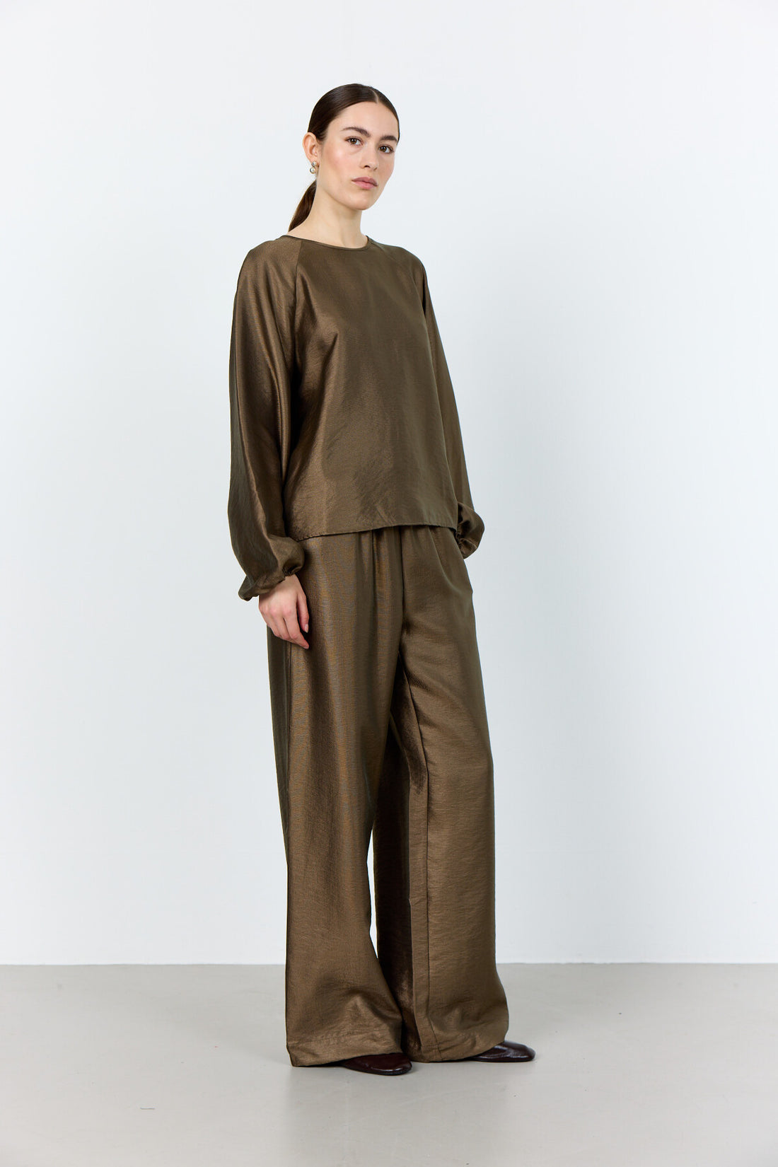 LR-Nessa 2 Viscose Blouse Light Brown