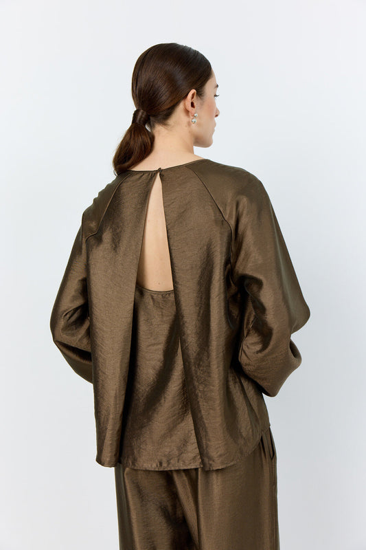 LR-Nessa 2 Viscose Blouse Light Brown