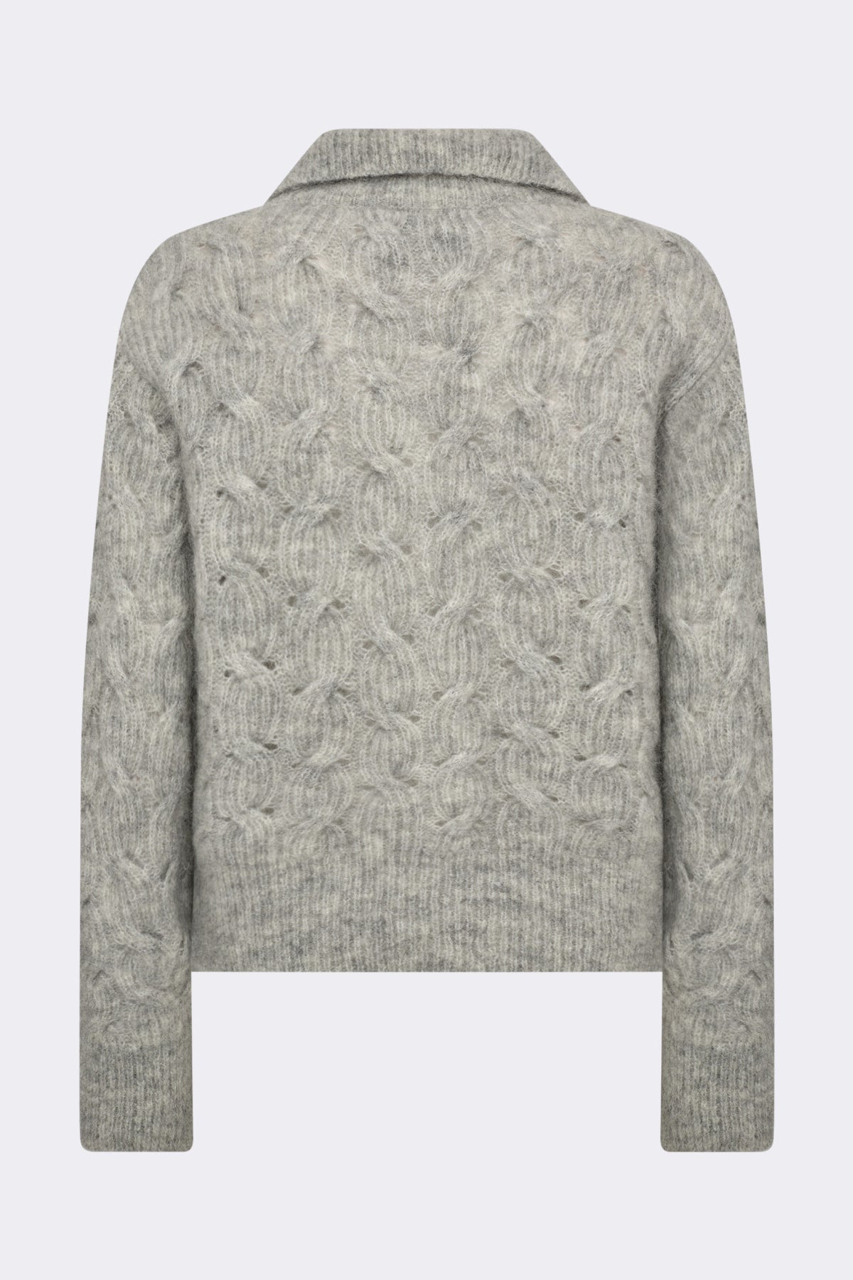 LR-Niva 1 Polo Collared Jumper Light Grey
