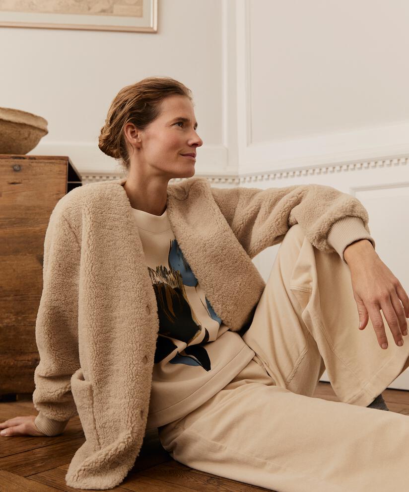 MaJunte Teddybear Jacket Fog