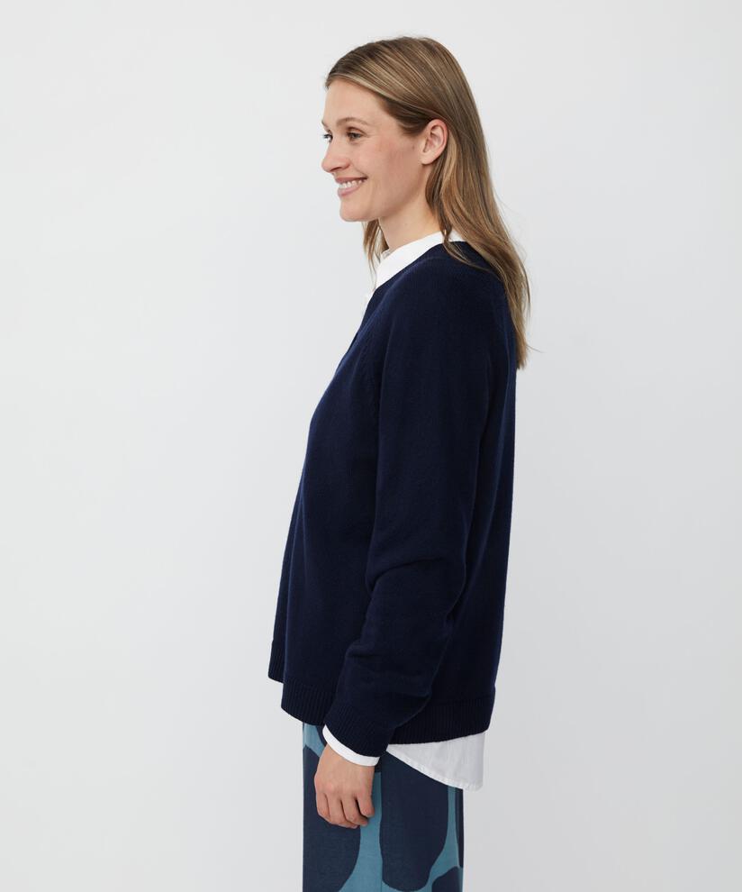 MaFordane V-Neck Jumper Navy Blazer
