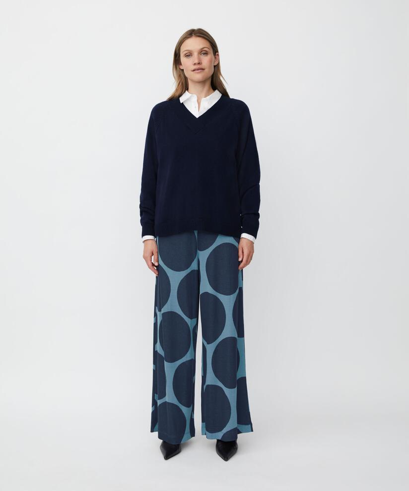MaFordane V-Neck Jumper Navy Blazer