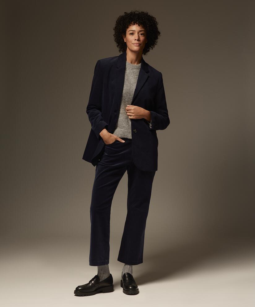 MaPortisca Corduroy Trouser Navy Blazer