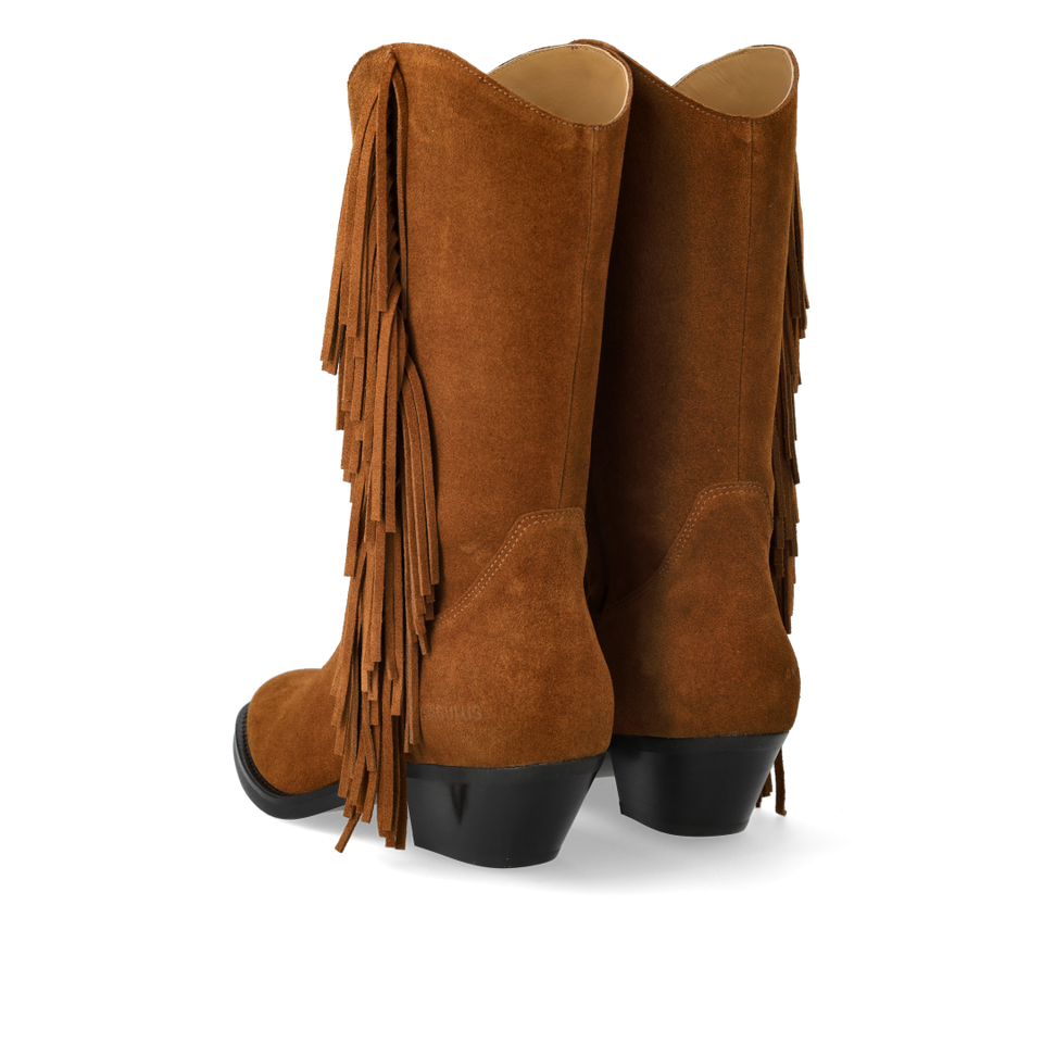 7867-101 Western Boot with Fringes Camel