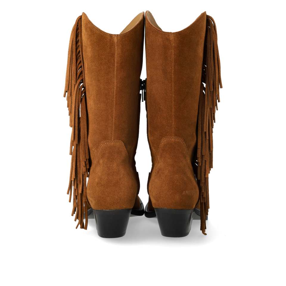 7867-101 Western Boot with Fringes Camel