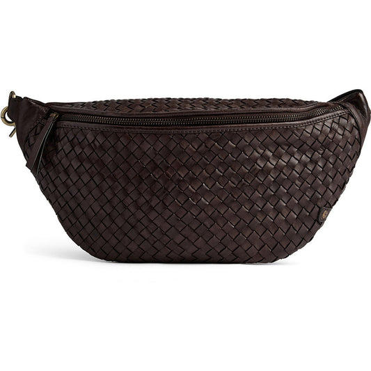 16724 - Woven Bumbag Dark Brown