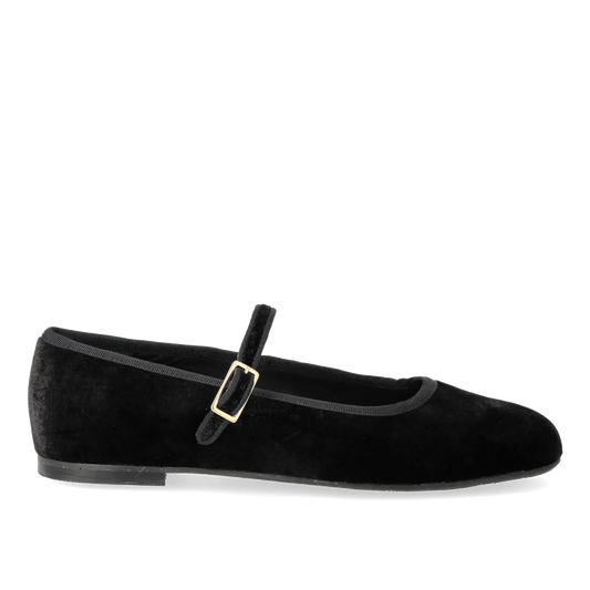 1725-101 Ballerina With a Moderate Square Toe Black