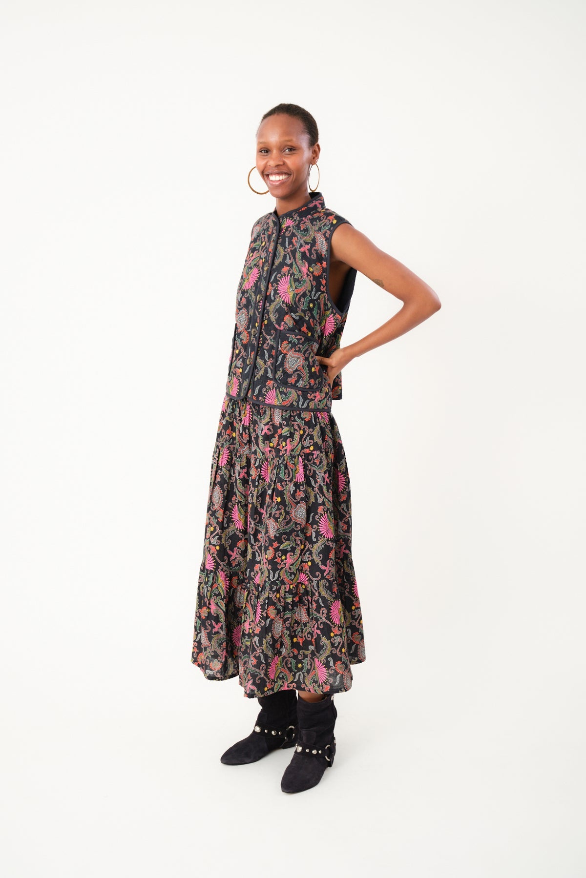 CairoLL Padded Vest Flower Print